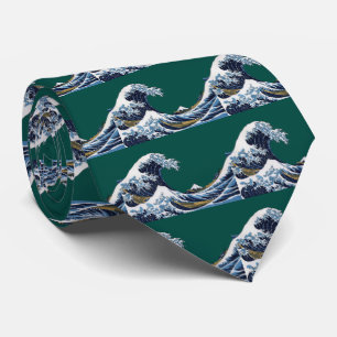 Hokusai, "Die große Welle vor Kanagawa" Krawatte
