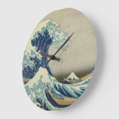 Hokusai - Die große Welle vor Kanagawa Wanduhr (Winkel)