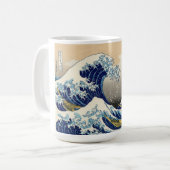 Hokusai die große Wellen-Tasse Kaffeetasse (Vorderseite Links)