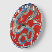 Hokusai , “ Dragon ”、信州小布施 東町祭屋台天井絵『 龍図 』 Große Wanduhr (Winkel)