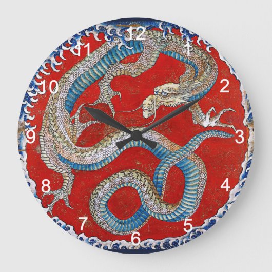Hokusai , “ Dragon ”、信州小布施 東町祭屋台天井絵『 龍図 』 Große Wanduhr (Vorderseite)