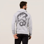 Hokusai Dragon Hoodie – Japanese Art Streetwear (Schwarz voll)