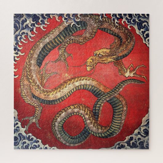 Hokusai Dragon Japanisch Vintag Katsushika Hokusai Puzzle (Vertikal)