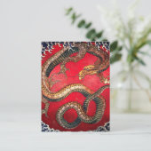 Hokusai Dragon Postkarte (Stehend Vorderseite)