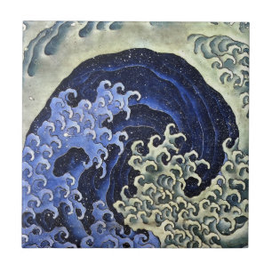 Hokusai Feminine Wave Japanisch Vintage Kunstkunst Fliese