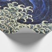 Hokusai Feminine Wave Japanisch Vintage Kunstkunst Geschenkpapier (Ecke)