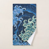 Hokusai Feminine Wave Vintager Ozean Badhandtuch Set (Handtuch)