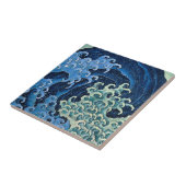 Hokusai Feminine Wave Vintager Ozean Fliese (Seite)