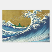 Hokusai Feminine Wave Vintager Ozean Geschenkpapier Set (Vorderseite 2)