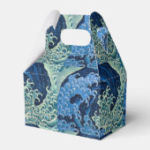 Hokusai Feminine Wave Vintager Ozean Geschenkschachtel (Rückseite)