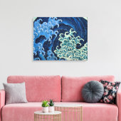 Hokusai Feminine Wave Vintager Ozean Leinwanddruck (Insitu (Wohnzimmer))