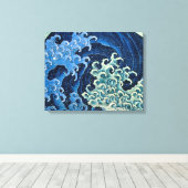 Hokusai Feminine Wave Vintager Ozean Leinwanddruck (Insitu (Holzboden))
