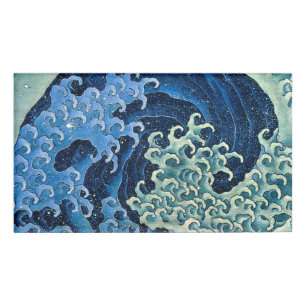 Hokusai Feminine Wave Vintager Ozean Namenschild