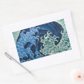 Hokusai Feminine Wave Vintager Ozean Rechteckiger Aufkleber (Umschlag)