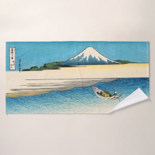 Hokusai - Fluss Tama in der Provinz Musashi Badhandtuch Set