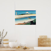 Hokusai - Fluss Tama in der Provinz Musashi Poster (Küche)