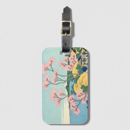 Hokusai Fuji von Gotenyama auf dem Tōkaidō Gepäckanhänger (Vorderseite Vertikal)