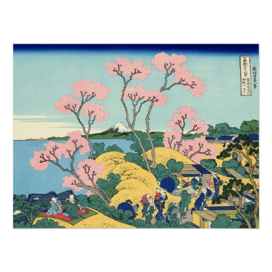 Hokusai Fuji von Gotenyama auf dem Tōkaidō in Shin Poster (Vorderseite)
