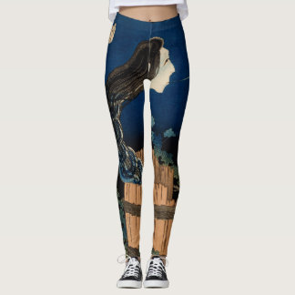 HOKUSAI GHOST WOODBLOCK DRUCKPRINTE Leggings