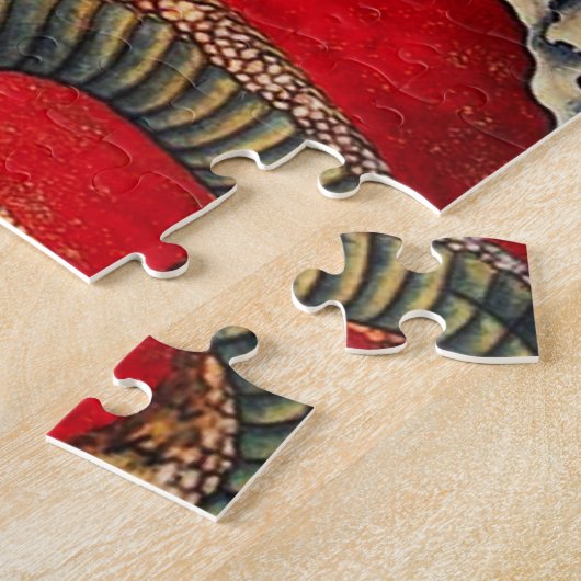 Hokusai Gold Japanisches Drachenpuzzle Puzzle (Seite)