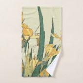 Hokusai Grasshopper und Iris Japan Badhandtuch Set (Handtuch)