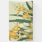 Hokusai Grasshopper und Iris Japan Banner (Vertikal)