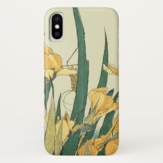 Hokusai Grasshopper und Iris Japan Case-Mate iPhone Hülle (Rückseite)