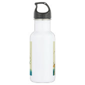 Hokusai Grasshopper und Iris Japan Edelstahlflasche (Rückseite)