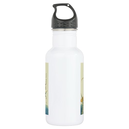 Hokusai Grasshopper und Iris Japan Edelstahlflasche (Rückseite)