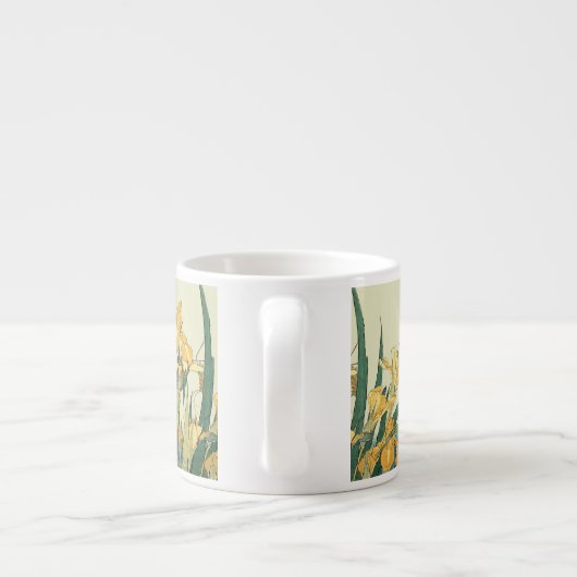 Hokusai Grasshopper und Iris Japan Espressotasse (Rückseite)