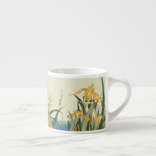 Hokusai Grasshopper und Iris Japan Espressotasse (Rechts)