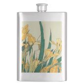 Hokusai Grasshopper und Iris Japan Flachmann (Vorderseite)