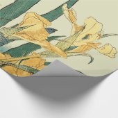 Hokusai Grasshopper und Iris Japan Geschenkpapier (Ecke)