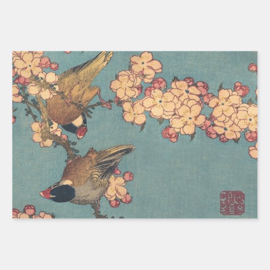 Hokusai Grasshopper und Iris Japan Geschenkpapier Set (Vorderseite 3)