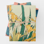 Hokusai Grasshopper und Iris Japan Geschenkpapier Set (Beispiel)