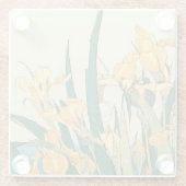 Hokusai Grasshopper und Iris Japan Glasuntersetzer (Rückseite)