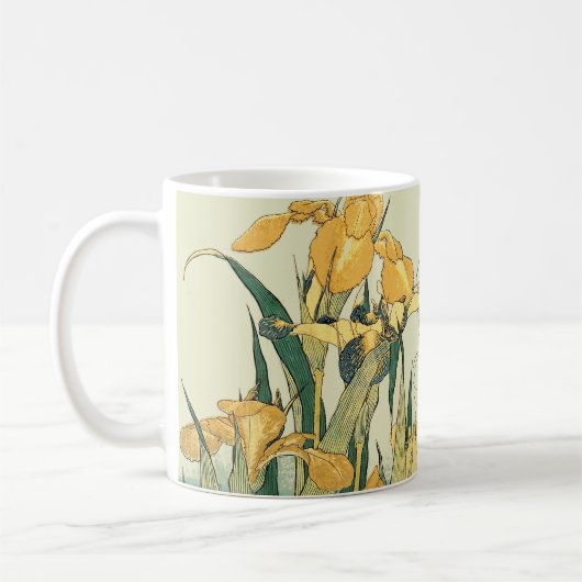 Hokusai Grasshopper und Iris Japan Kaffeetasse (Links)