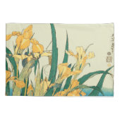 Hokusai Grasshopper und Iris Japan Kissenbezug (Rückseite)