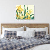 Hokusai Grasshopper und Iris Japan Leinwanddruck (Insitu (Schlafzimmer))