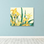 Hokusai Grasshopper und Iris Japan Leinwanddruck (Insitu (Holzboden))