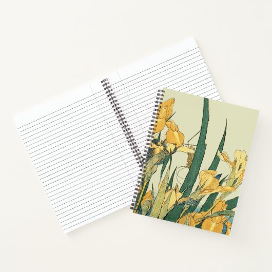 Hokusai Grasshopper und Iris Japan Notizblock (Innenseite)