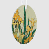 Hokusai Grasshopper und Iris Japan Ornament (Vorderseite)