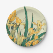 Hokusai Grasshopper und Iris Japan Pappteller (Vorderseite)