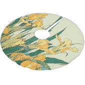 Hokusai Grasshopper und Iris Japan Polyester Weihnachtsbaumdecke (Schrägansicht)