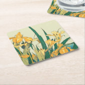 Hokusai Grasshopper und Iris Japan Rechteckiger Pappuntersetzer (angewinkelt)