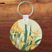 Hokusai Grasshopper und Iris Japan Schlüsselanhänger (Vorderseite)