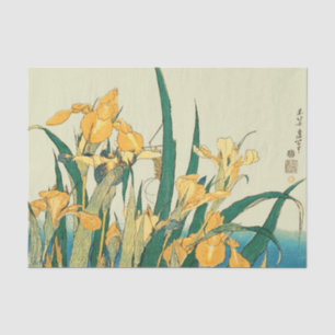 Hokusai Grasshopper und Iris Japan Seidenpapier