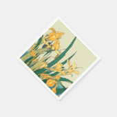 Hokusai Grasshopper und Iris Japan Serviette (Ecke)