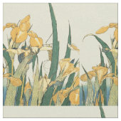 Hokusai Grasshopper und Iris Japan Stoff (Nahaufnahme)