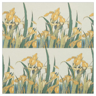 Hokusai Grasshopper und Iris Japan Stoff